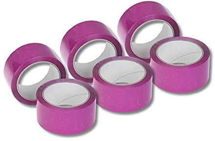 dm-folien Paketband in Pink I 6 Rollen I Robustes Paket-Klebeband aus PP 48 µ I Leise abrollendes Paketklebeband mit Acrylatkleber I Starkes Packband für eine sichere Haftung