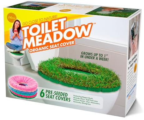 Prank-O Toilet Meadow Prank Gift Box – Funny Empty Gag Gift Packaging for White Elephant, Christmas & Office Parties, Hilarious Joke Gift Box to Hide Real Presents for Friends & Coworkers