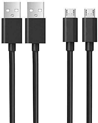 10Ft Micro-USB Charger Cords Cable for Samsung Galaxy Tab A 10.1 2016 SM-T580, 8.0 SM-T350/290/387, 9.7 SM-T550, 7.0 SM-T280; Tab E 9.6 8.0; Tab S, S2, 3, 4 Tablet Charging Cables 2Pcs