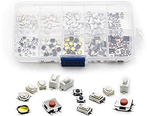 myshopx Microtaster Taster Fernbedienung Set 200 Stück Schlüssel Fernbedienung Taster Micro SMD Taster Autoschlüssel