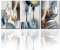 Tucocoo 3 Piece Canvas Wall Art Red Wine Glass Pictures Cups Still Life Abstract Paintings Contemporary Artwork Aesthetic Home Decor for Dining Room Wooden, Large-60''x28''
