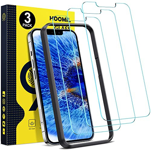 HOOMIL Screen Protector for iPhone 12 and iPhone 12 Pro 6.1-Inch, Tempered Glass Film with Alignment Frame, Ultra HD, 3-Pack