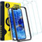 HOOMIL Screen Protector for iPhone 12 and iPhone 12 Pro 6.1-Inch, Tempered Glass Film with Alignment Frame, Ultra HD, 3-Pack