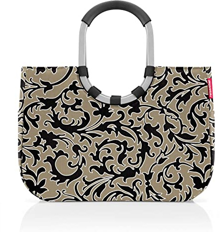 reisenthel loopshopper L baroque marble Stabile Tasche mit praktischen Fächern aus recycelten PET-Flaschen Charmantes und wasserabweisendes Design