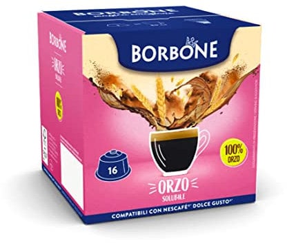 Caffè Borbone Orge soluble - 64 capsules (4 paquets de 16) - Compatibles avec les Machines à café Nescafé®* Dolce Gusto®*