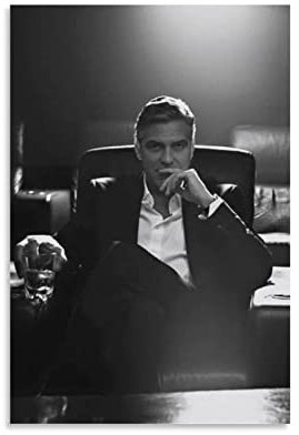 Shenywell Leinwand Bilder George Clooney Poster 60x90cm Kein Rahmen