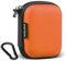 Earbud Case, RISETECH Hard EVA Earphone Travel Case Holder Headphone Small Zipper Pouch Compatible with Flash Drive, SD Cards, USB Charger Cable, AirPods, Sony Wired Earbuds with Keychain -Orange