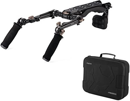 TILTA TA-LSR-B-2 Lightweight Shoulder Rig Rosette Handgrip Dual Baseplate para Sony A1 A7S III A7M4 FX3 R5 R5C GH6 Red Komodo