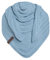 KNIT FACTORY - Dreiecksschal Sally - Damen Strickschal mit Wolle - Grob gestrickten Schal - Hochwertige Qualität - XXL Schal - 220x85 cm - Celeste