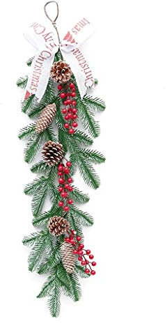 Weihnachtskranz Weihnachtsdekoration Garland Rattan Fenster Anhänger Girlande for Fensterdekoration 150cm / 4.9ft, 70cm / 2.2ft Türkranz Weihnachten (Größe : 70cm/2.2ft)