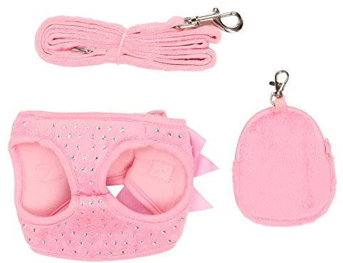 Hunde Geschirr Kleine Hunde, Hundegeschirr Welpen, Verstellbare Haustier Geschirr Leine Katzengeschirr Hundegeschirr Kleine Hunde Welpengeschirr für Kleine Hunde, Katzen (S)