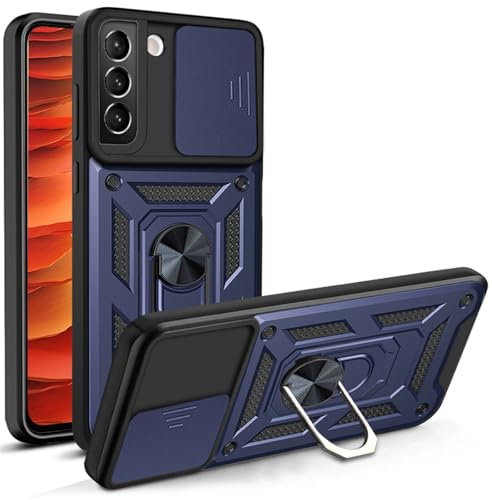 betterfon Handyhülle für Samsung Galaxy S22 5G | Stoßfest & Kratzfest | Mit Kameraschutz, Anti-Fingerabdruck & robustem Panzerschutz-Design | Blau