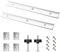 2 Stück T Nut Gleitschiene M8/M6, 400mm Aluminium T Profil Stahl, T-Track Schiene, T-Track, Montageschiene, mit M8/M6 Schieber, M8 Kunststoffgriff, 8 Schrauben, Holzbearbeitungswerkzeug