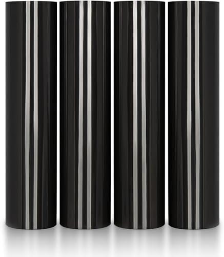 RAGO® Stretchfolie Schwarz Möbelfolie 4 Stück I folie für möbel Hand Stretchfolie rollen I Palettenfolie Handfolie Wickelfolie I Verpackungsmaterial (40 x 9,5 x 9,5 cm) 1,85 kg I 300m Länge