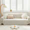 ANAZOZ Sofa Überzug 4 Sitzer, Sofa Überwurfdecke Chenille Einfarbig Beige mit Fransen Sofaüberwurf 180x380