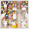 BBLIKE Decorazioni pasquali 9 fogli adesivi per finestre pasquali coniglietto pasquale si aggrappa adesivi statici in PVC regali di Pasqua per bambini adulti casa ufficio negozio vetro finestra