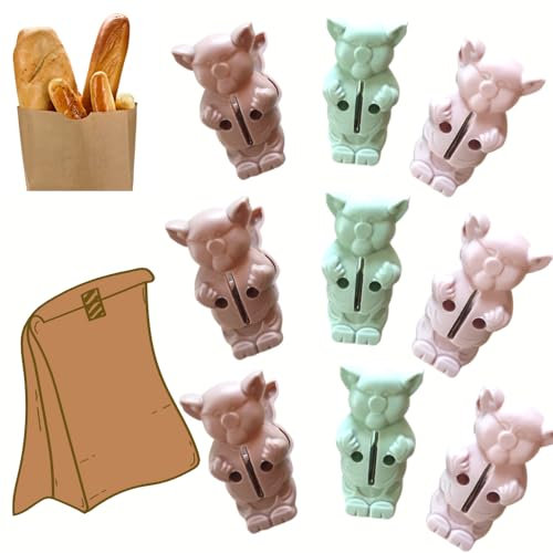 Pacco da 24 Pinze Chiudi Pacco Alta Qualità Universali Multiuso Sacchetti Buste Pacchetti Alimentari Cibi Freschi Chiusura No Umidità Farfalline Mollette Plastica Cucina Casalinghi