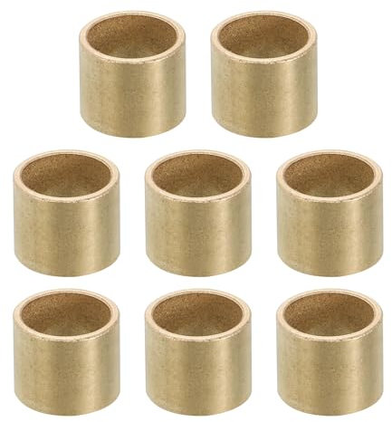 PATIKIL M10 Distanziali in Ottone, 8pz Distanziatore Metallo Ottone 10mm ID x 12mm OD x 10mm L Distanziali in Ottone Distanziatore a Vite per 3/8 Pollice o M10 Vite