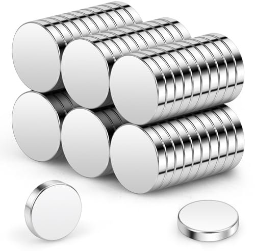 Wukong Mini Magnete Stark, 10x2mm | 60 Stück Neodym Magnete Klein Aber Stark für Kühlschrank, Büro, 3D Drucker, Modell und DIY-Projekt