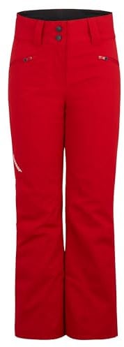 Ziener Kinder Alin Ski-Hose/Schnee-Hose | atmungsaktiv, wasserdicht, PFC frei, red Salsa stru, 152