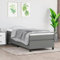 Keyroto Boxspringbett 100x200 mit Matratze Polsterbett 100x200 Bett mit matratze Bett ohne Kopfteil Bettgestell mit Lattenroste Stoff-Dunkelgrau-100 x 200 cm