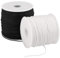 Cordon en nylon pour bracelets, colliers, macramé, bricolage, fabrication de bijoux (blanc/noir, 1 mm x 240 m)