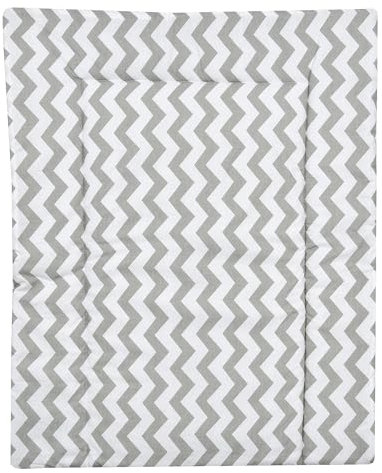 Baby Delux Wickelauflage Wickelunterlage 60x75 cm weiche Wickeltischauflage Baumwolle wasserdicht waschbar (Zick Zack)