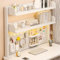 Ahtadums Clamp On Desk Organizer Shelf, Multipurpose Countertop Hutch Bookshelf, Desk Shelf Clamp, Adjustable Desktop Bookshelf, Desktop Display Rac (White, 60cm)