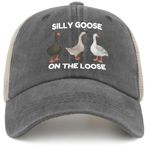 Lustige Silly Goos Mütze Silly Goose On The Loose Mütze für Frauen Papa Mützen Lustige Mützen
