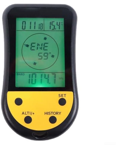Barometro digitale altimetro, altimetro per auto, barometro, termometro, igrometro LCD retroilluminato, altimetro digitale per campeggio all'aperto