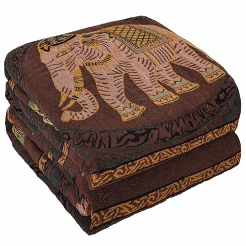 Boho-Überwurfdecke für Bett mit Quasten, 100 % Baumwolle, ultraweich und gemütlich, große Decke, Elefant, bedruckt, Bauernhaus-Dekor, Bettdecken, 150 x 200 cm, rustikaler Überwurf für Sofa, Couch
