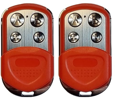 AG MATIC Mando a distancia para puerta de garaje CHAMBERLAIN LIFTMASTER | 4180E | 4182E | 4183E | 4185E | Billion Code 418MHz (rojo, paquete de 2)