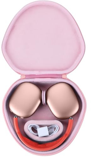 Peyyargo Duro Custodia protettiva compatibile con Apple AirPods Max Cuffie (Rosa)