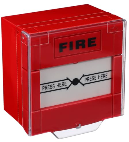 Nuobesty Fire Alarm Call Point Manual Reset Switch Emergency Call Button with Quick Response Waterproof and Dustproof Push Button for Home and Business Safety