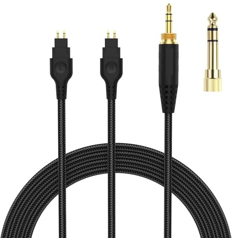 Toxaoii Cavo HD600, cavo audio, compatibile con Sennheiser HD660s, HD6xx, HD650, HD58X, HD580, HD565, HD545, HD535, cuffie 2 m (nylon intrecciato)