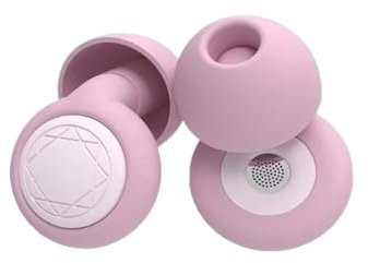 UTSKWD Ohrstöpsel for Schlafen mit Geräuschunterdrückung, Wiederverwendbare Ohrstöpsel aus weichem Silikon for Schlafen, Lernen, Reisen, Gehörschutz(Pink,XS)