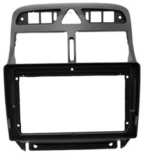 Marco De Radio para Peugeot 307 307CC 2002-2013 Marco DVD Coche 9 Pulgadas Kit Molduras Tablero Instrumentos Radio Reproductor Multimedia Pantalla Grande(Only Frame-Silver)