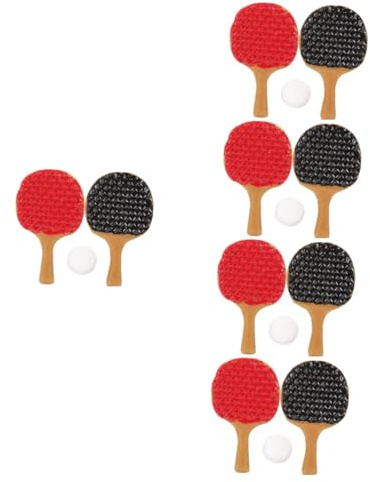 Abaodam 15 Sätze Mini -Tischtennisschläger Set Mini-Tischtennisschläger-Modelle Mini-House-Tischtennismodelle Tischtennis Dekorationen für Mini-Sportgeräte Mini-Haussport Harz