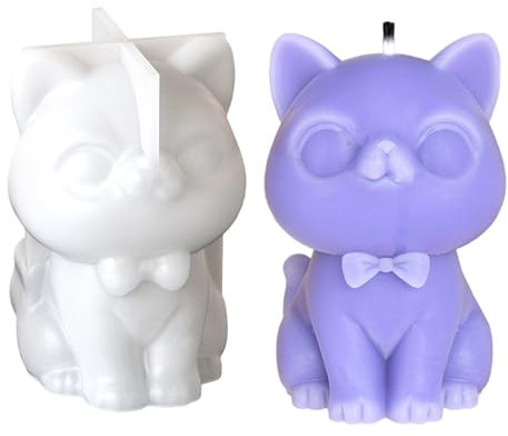 Stampo Per Candele A Forma Di Cane In Silicone - Stampo in Gesso per Animali - Stampo in Silicone per Decorazioni da Tavolo con Forma 3D per Cemento e Casa