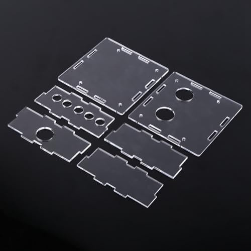 FILFEEL PreAmplifier Board Protective Parts Kit, Vacuum Tube Boxes Vacuum Tube Amplifier Kit Acrylic Transparent Preamp Box Enclosure Parts for 6J1 Valve PreAmplifier Board