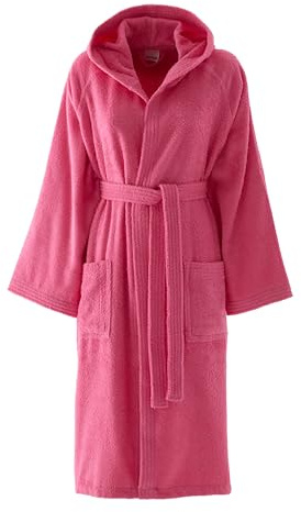 Bassetti Accappatoio Con Cappuccio, Ortensia, 100% Cotone, Taglia M, Adulto Uomo Donna Unisex, In Spugna Morbido Assorbente Resistente E Lavabile In Lavatrice