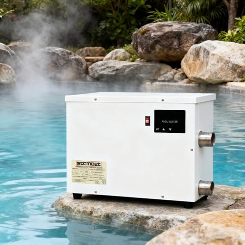aromaoveite Hocheffizienter Und Energiesparender Poolheizer | 5,5 Kw/9 Kw/11 Kw/15 Kw Elektrischer Poolheizer Mit Thermostat Und Touchscreen, Geeignet Für Schwimmbäder, Thermalquellen 11kw