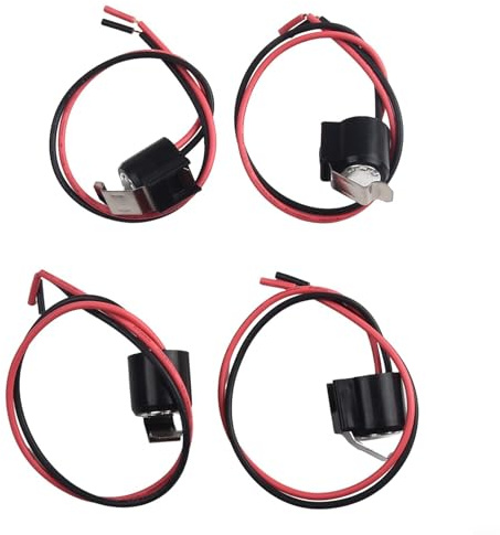 Kühlschrank Abtau-Thermostat W10225581 Ersatzteil für Kenmore Metall Kunststoff Schwarz 25cm Kabel Neu 4 Stück(4pcs)
