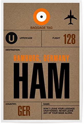 artboxONE Poster 30x20 cm Hamburg Städte Airport Hamburg hochwertiger Design Kunstdruck - Bild Airport City Flughafen