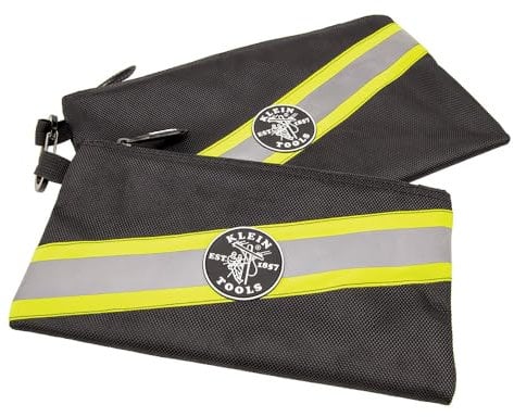 Klein Tools High Visibility Zipper Bags, 2-Pack
