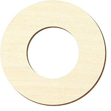 Sperrholz Zuschnitte - Loch-Ring-Scheiben Holzscheiben - 1-40cm, Außendurchmesser:40cm Außendurchmesser, Innendurchmesser:2cm Innendurchmesser