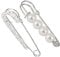2 Große Sicherheitsnadeln Brosche Frauen Silber Schmuck