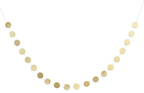 Oblique Unique Deckenhänger Papier Kreis Girlande Banner - Farbe wählbar - Deko für Geburtstag Hochzeit Jubiläum Party (Gold)