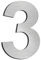nanlyiau 4in/10.2cm Numeri civici Numero di acciaio Numero civico esterno in Solido Acciaio Inossidabile 304,Aspetto Fluttuante(4in 3)