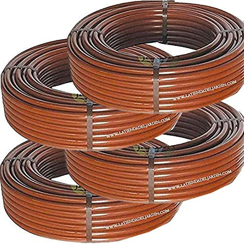 Suinga - Tubería goteo, 16 mm x 400 m, color marrón. No tiene goteros.